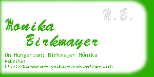 monika birkmayer business card
