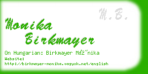 monika birkmayer business card